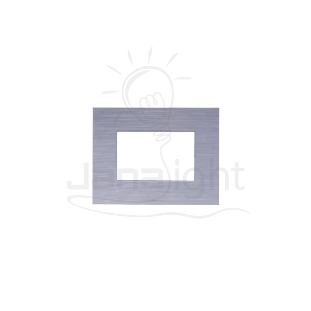 وش فيرونا فضي AROMA silver 3 gang screwless wall plate switch cover AROMA