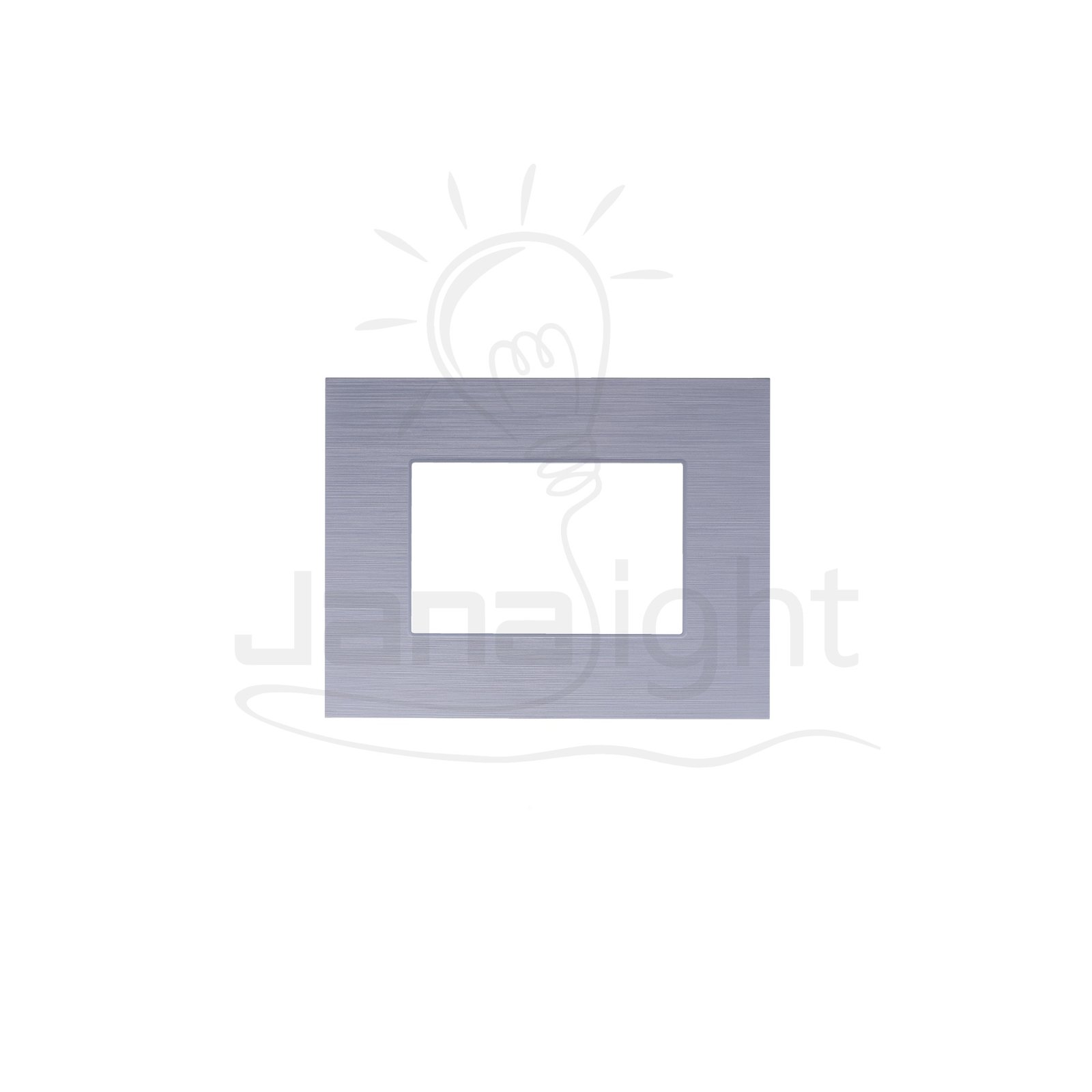 وش فيرونا فضي AROMA silver 3 gang screwless wall plate switch cover AROMA