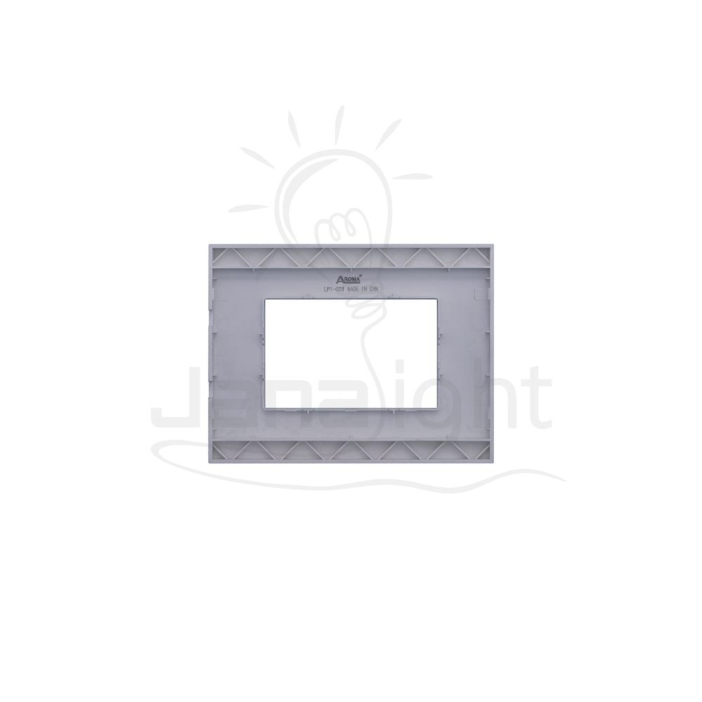 وش فيرونا فضي AROMA silver 3 gang screwless wall plate switch cover AROMA