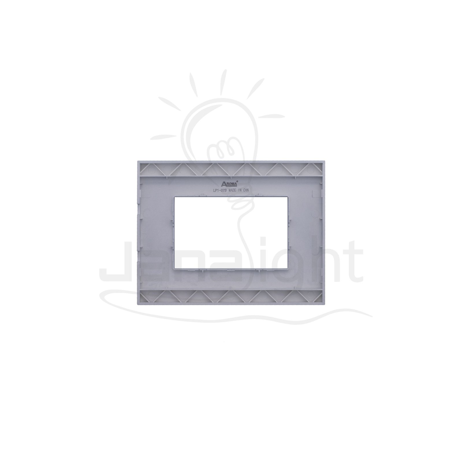 وش فيرونا فضي AROMA silver 3 gang screwless wall plate switch cover AROMA