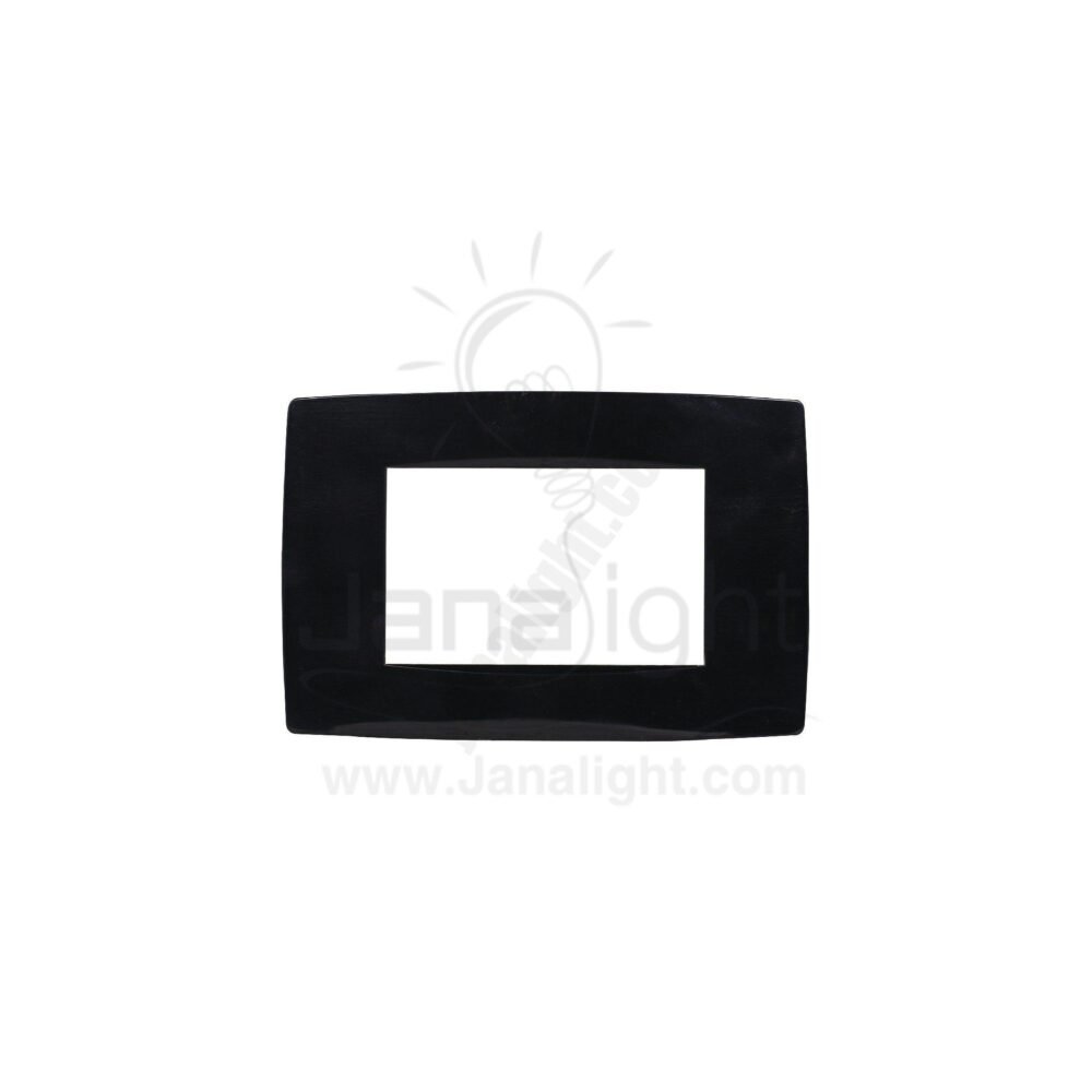 وش 3 فتحة اسود ساس ايكو شهد black 3 Module Cover Plate Sas Eco
