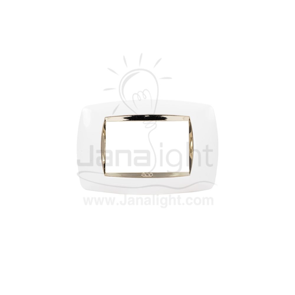 وش 3 فتحة ذهبي ابيض ساس ايكو تسنيم White gold 3 Module Cover Plate Sas Eco 15104001(1)