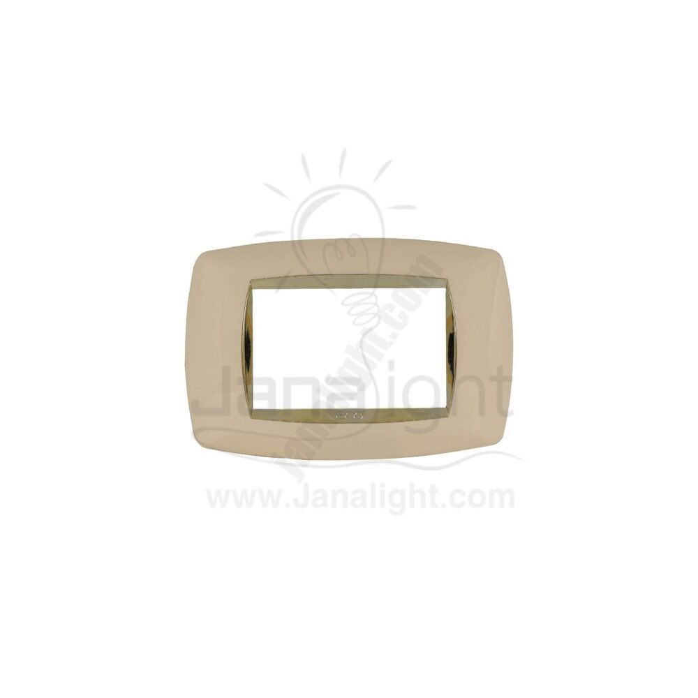 وش 3 فتحة ذهبي بيج ساس ايكو تسنيم beige gold 3 Module Cover Plate Sas Eco