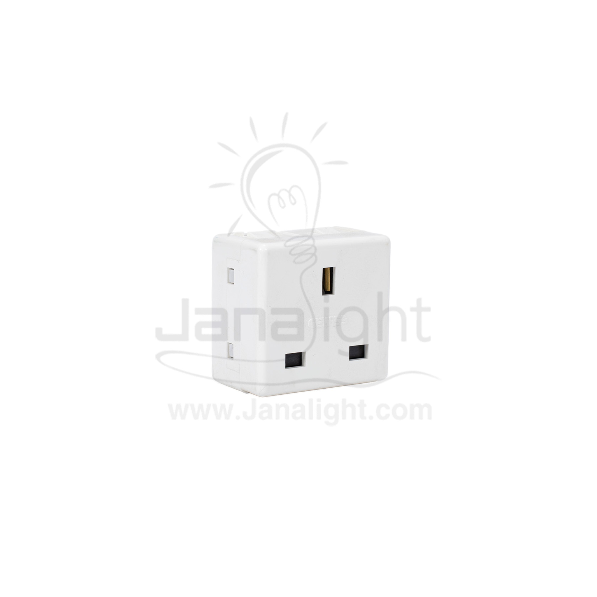 بريزة انكليزي ابيض جيويس White UK socket GEWISS 15404008(1)