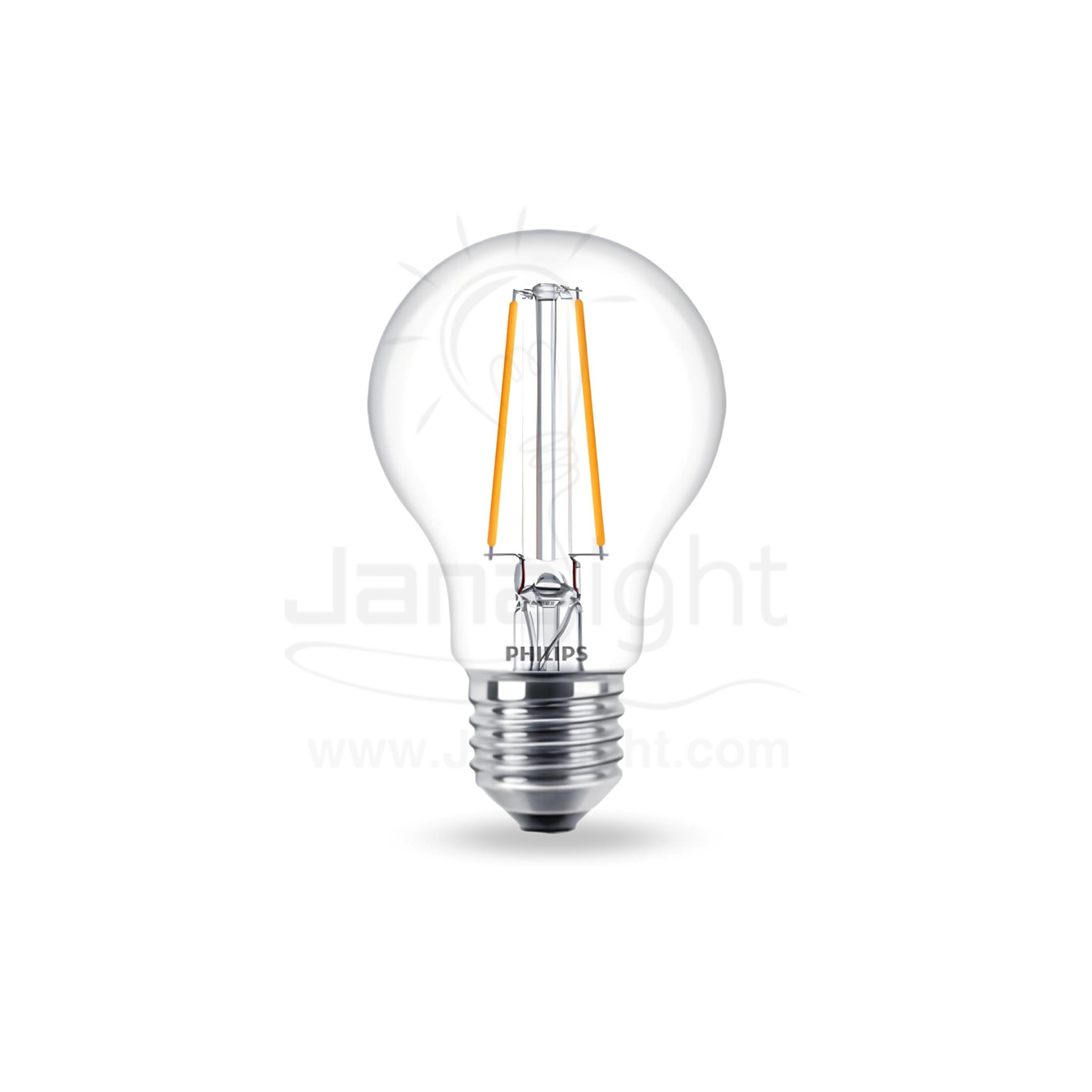 لمبة فلامنت كلاسيك شفاف لد 4 وات وورم filament LED lamp 4 watt warm philips