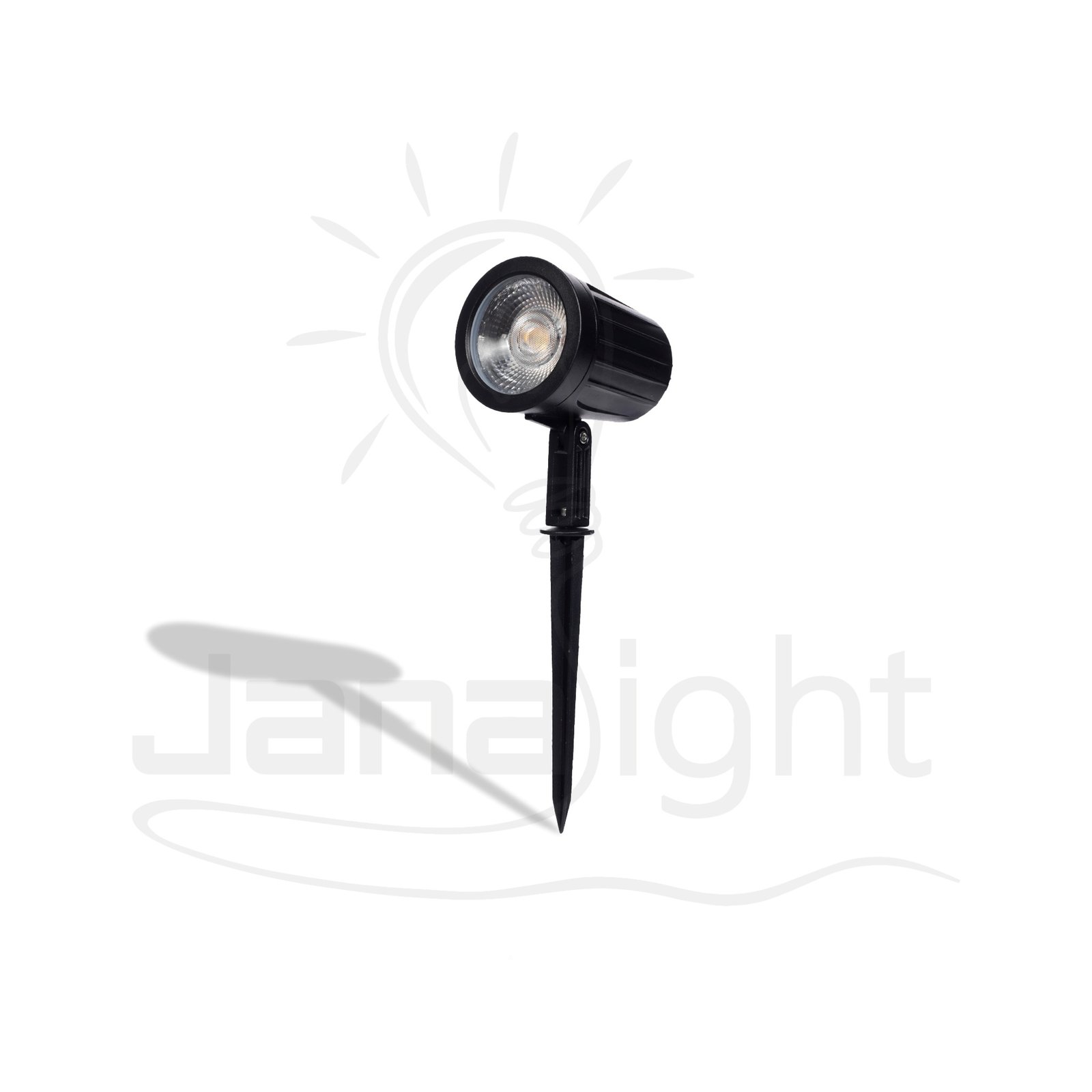 سبوت حربة عدسة 10 وات اسود وورم فيلبس BGP150-IP65 Spot Light Spike 8W with 4-Lens Warm White, Square Body BB-3212