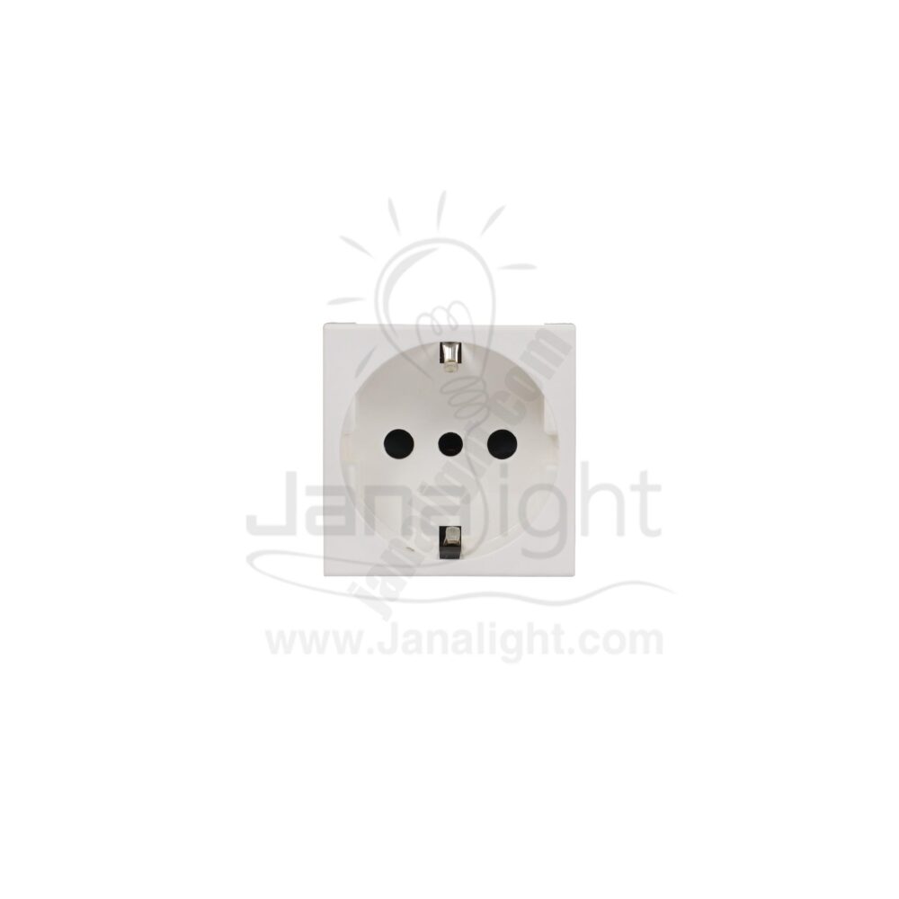 بريزة مجوفة ابيض فورما ماكس BE4140 W White earth socket 16A forma max