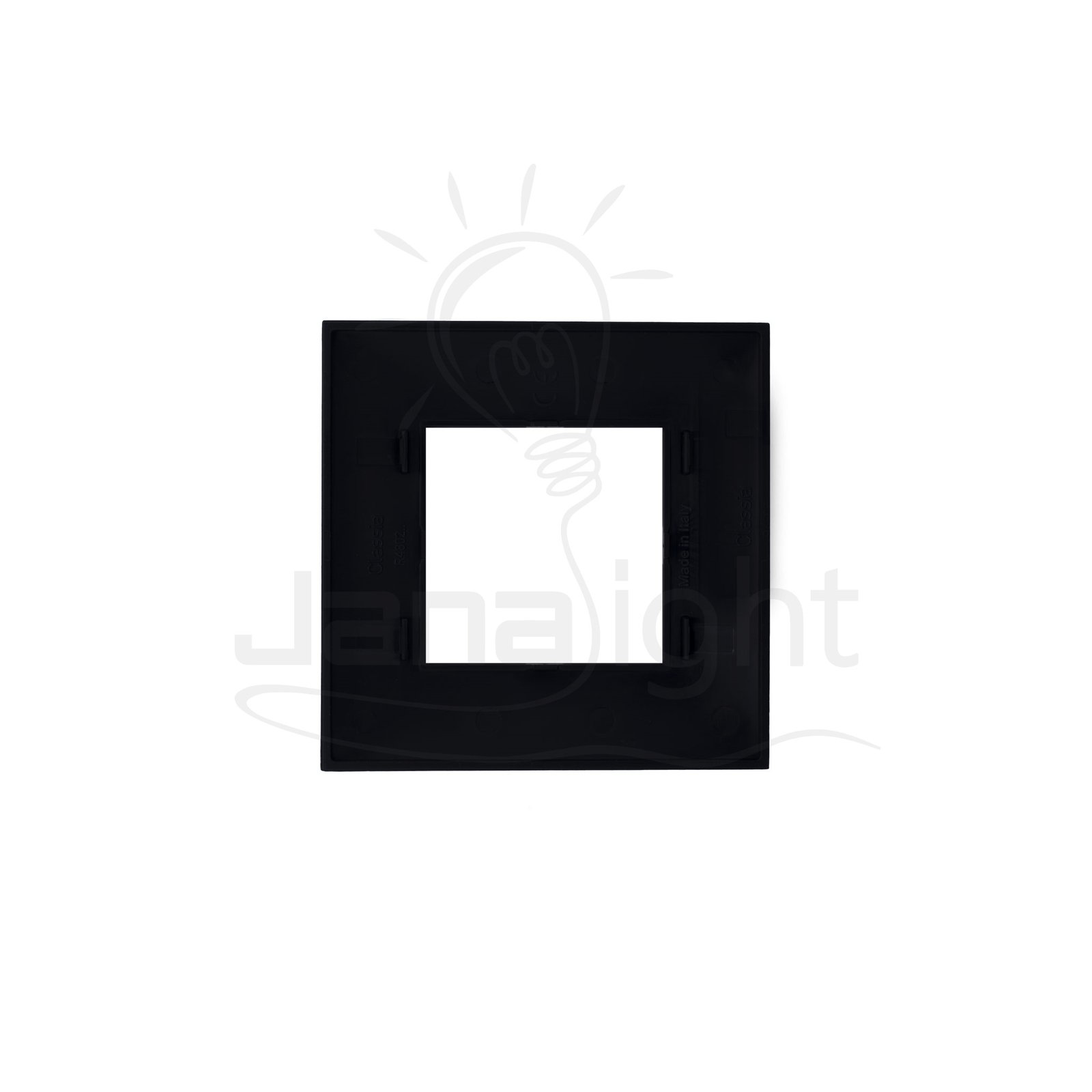 وش اسود لميع 7x7 كلاسيا R4802BC Shiny black gray 7*7 screwless wall plate switch cover classia R4802BC