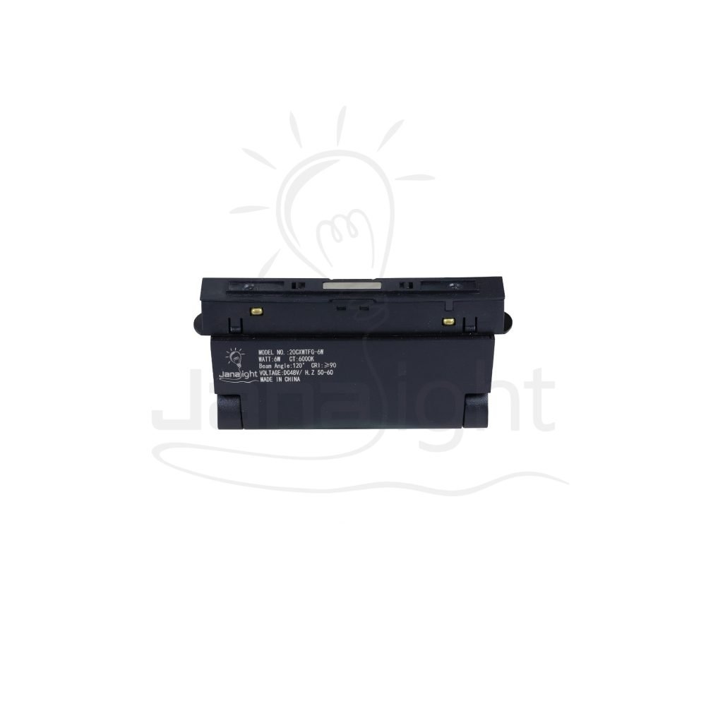 كشاف مجناتك اسود بروفايل مستطيل مسنفر 6 وات 11 سم ابيض جنى لايت Rectangular magnetic light black body color white frosted cover 6W