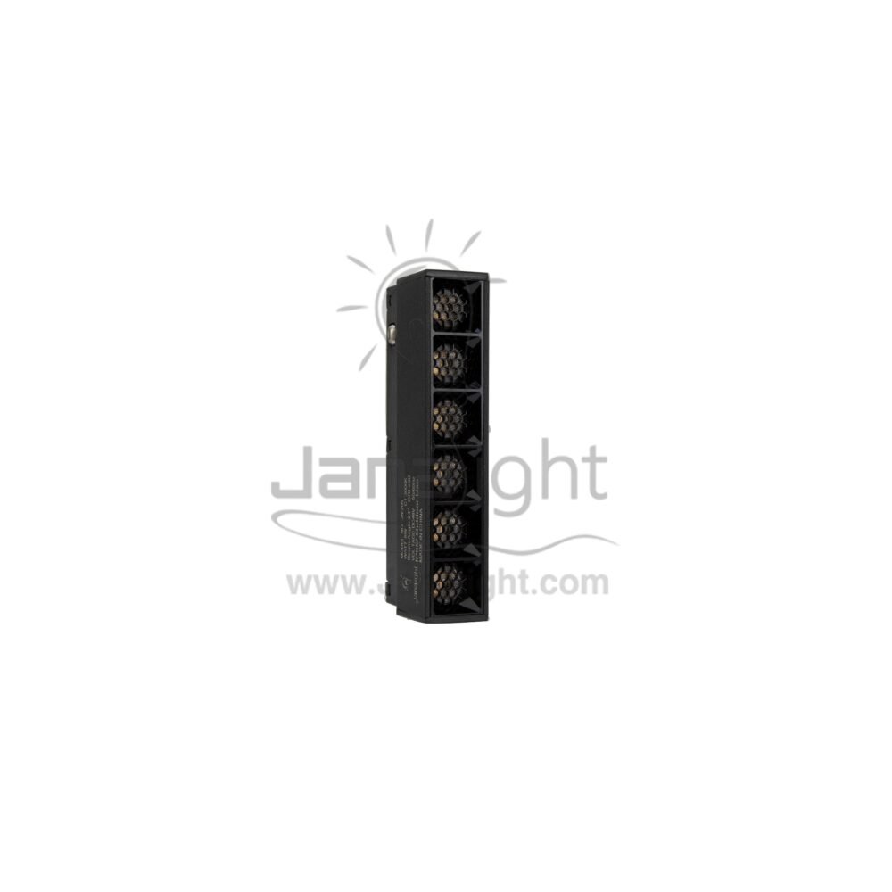 كشاف مجناتك اسود بروفايل مستطيل 6 عدسة شادو 6 وات 11 سم وورم جنى لايت Rectangular magnetic light black body color warm shadow 6W 6 lens