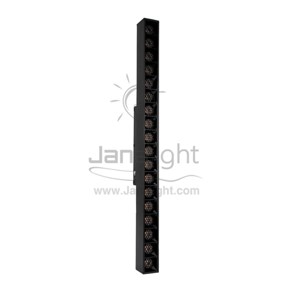 كشاف مجناتك اسود مستطيل 18 عدسة شادو 18 وات 32.5 سم وورم جنى لايت Rectangular magnetic light black body color warm shadow 18W 32cm