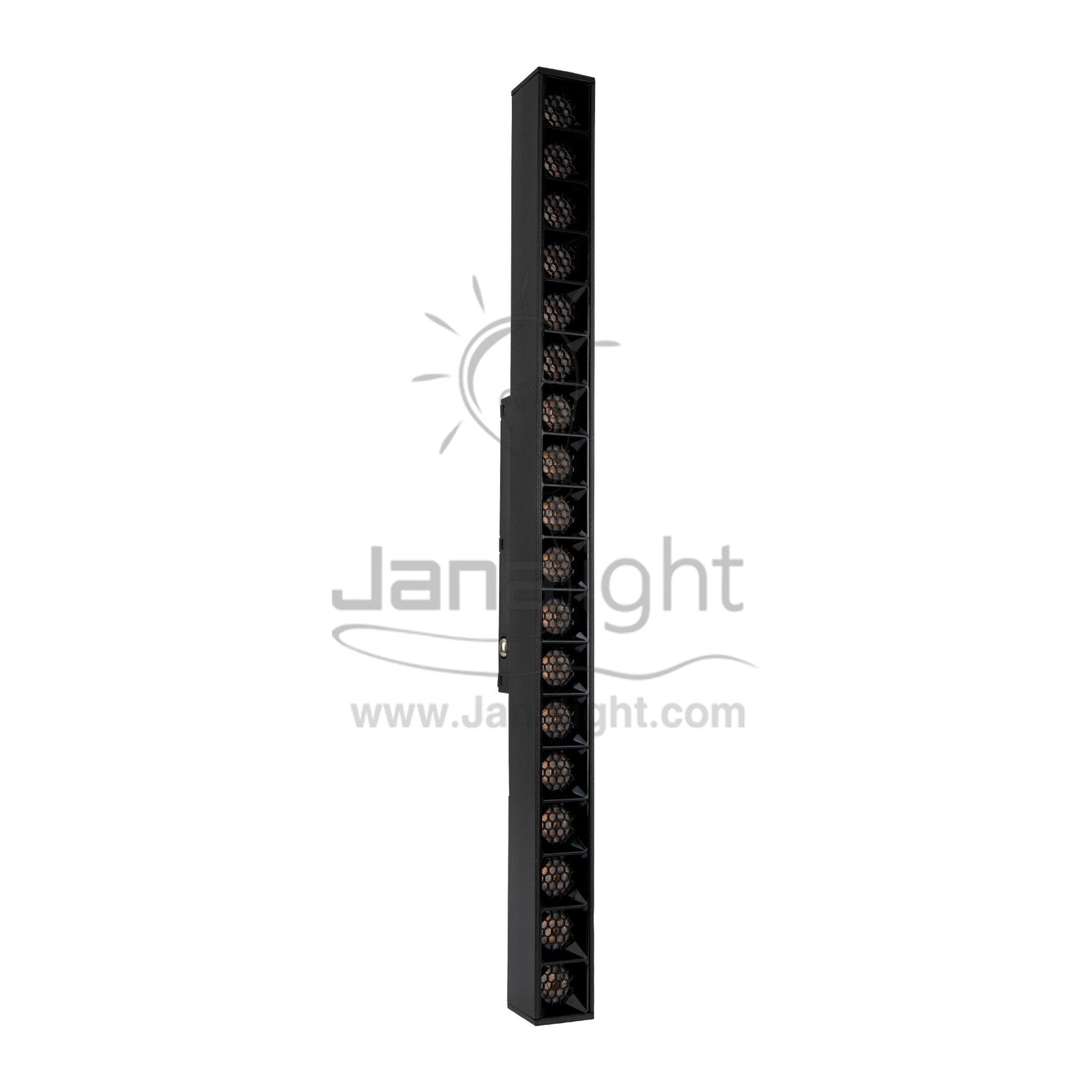 كشاف مجناتك اسود مستطيل 18 عدسة شادو 18 وات 32.5 سم وورم جنى لايت Rectangular magnetic light black body color warm shadow 18W 32cm