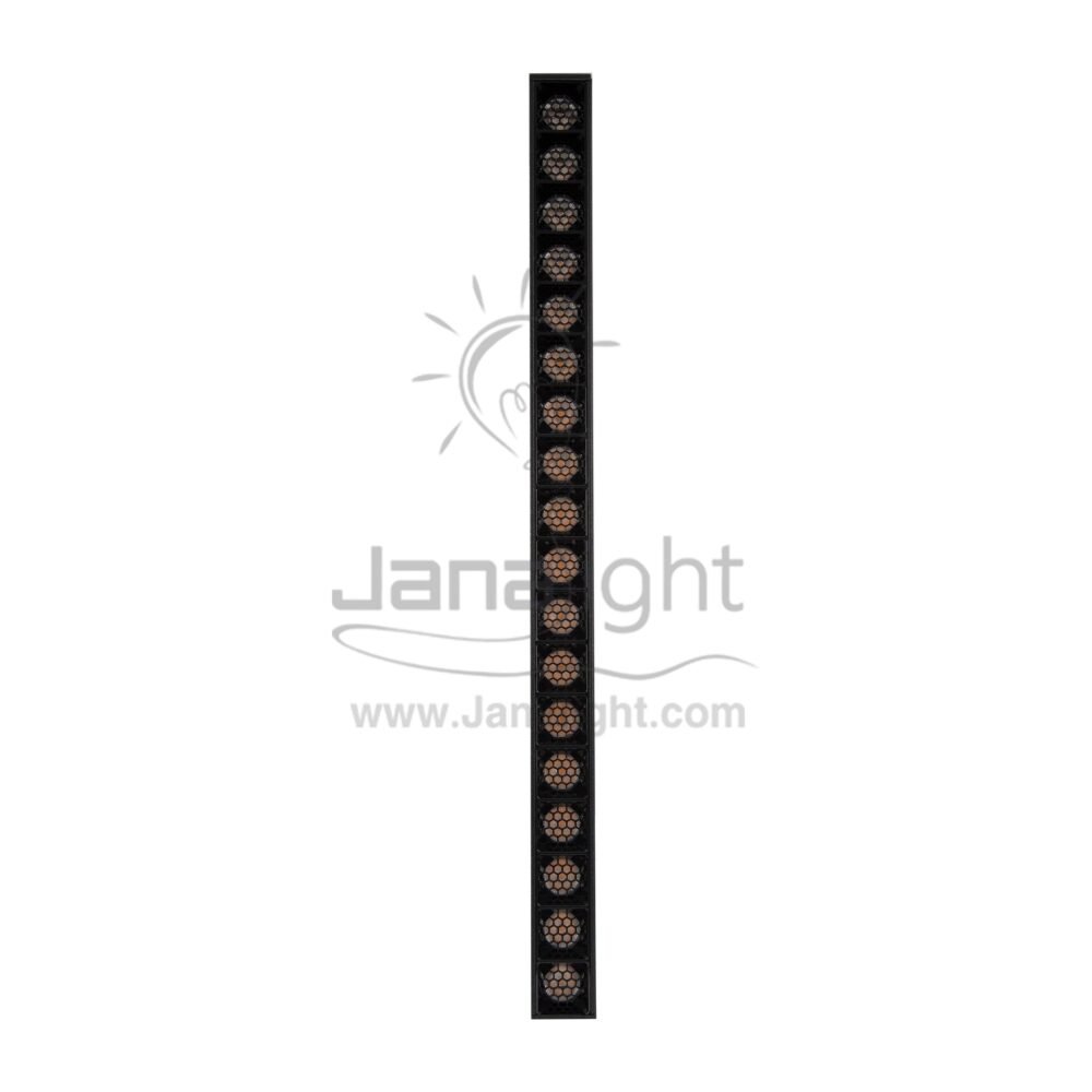 كشاف مجناتك اسود مستطيل 18 عدسة شادو 18 وات 32.5 سم وورم جنى لايت Rectangular magnetic light black body color warm shadow 18W 32cm