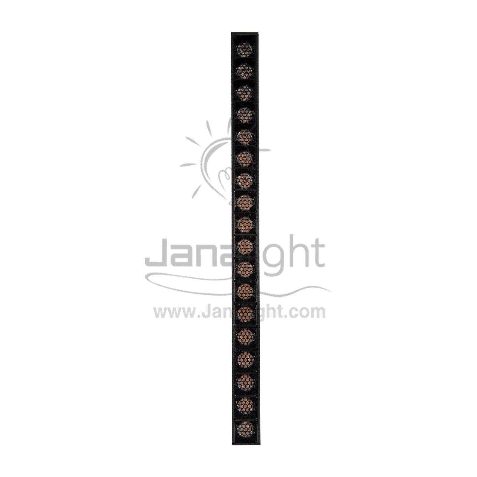 كشاف مجناتك اسود مستطيل 18 عدسة شادو 18 وات 32.5 سم وورم جنى لايت Rectangular magnetic light black body color warm shadow 18W 32cm