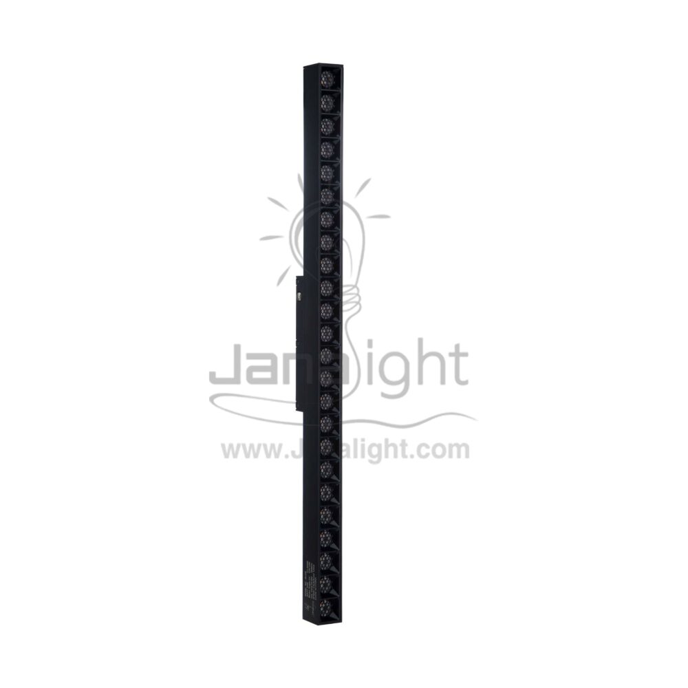 كشاف مجناتك اسود مستطيل 24 عدسة شادو 24 وات 43.8 سم وورم جنى لايت Rectangular magnetic light black body color warm 24W 24 lens