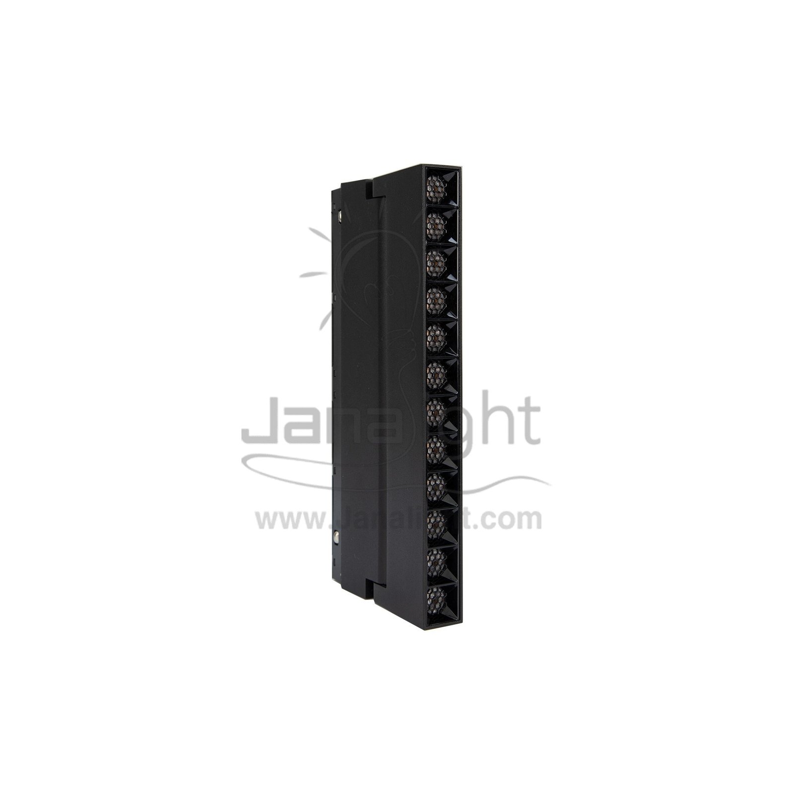 كشاف مجناتك اسود مستطيل متحرك 12 عدسة شادو 12 وات 22 سم V-DC48 وورم JN-213 جني لايت black magnetic track moving rectangular 12 Shadow lens 12 watt warm