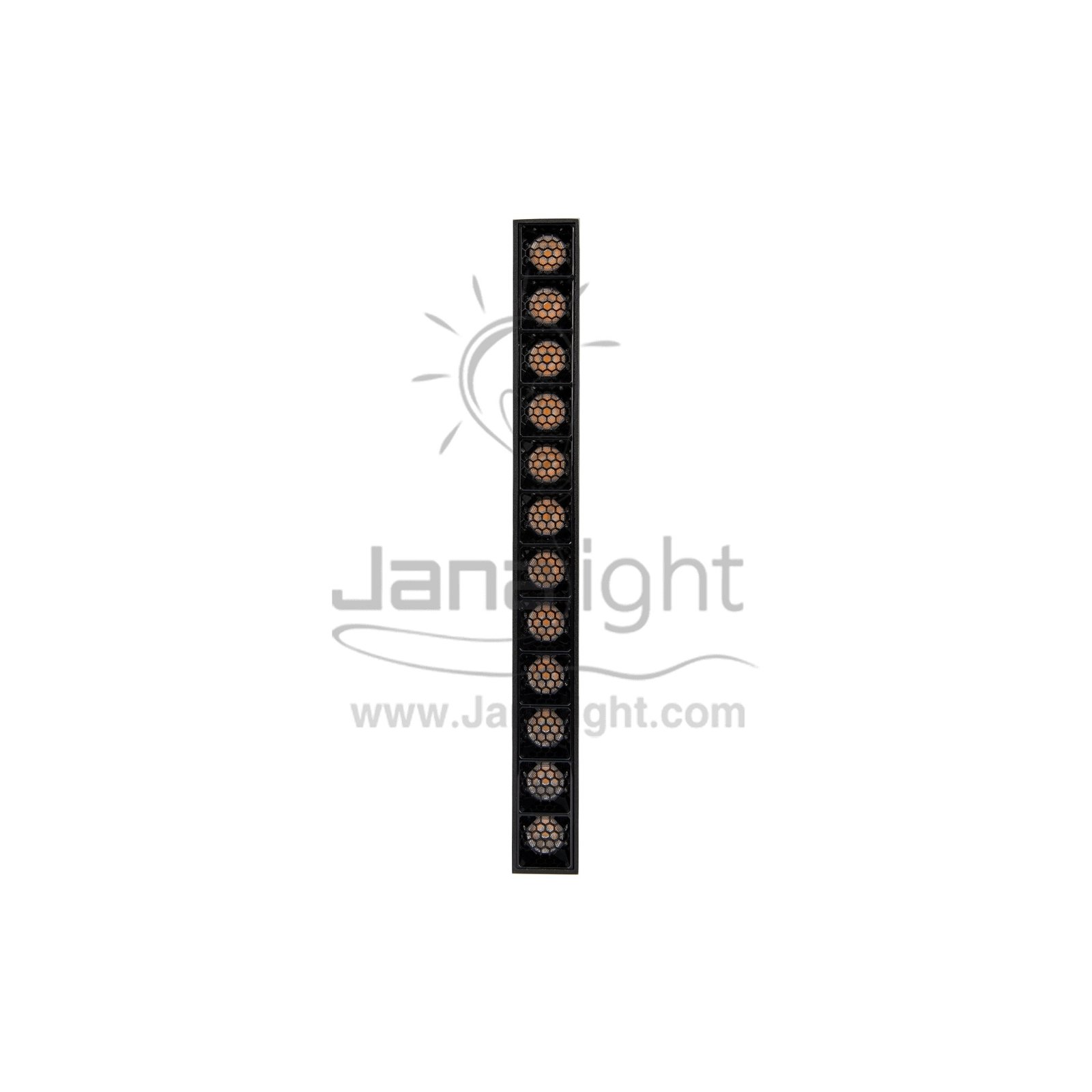 كشاف مجناتك اسود مستطيل متحرك 12 عدسة شادو 12 وات 22 سم V-Dc48 وورم Jn-213 جني لايت Black Magnetic Track Moving Rectangular 12 Shadow Lens 12 Watt Warm