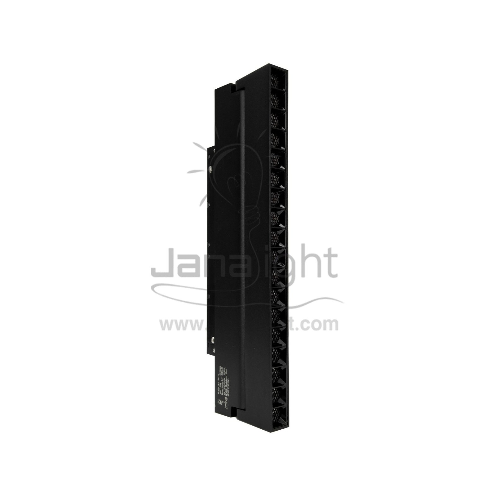 كشاف مجناتك اسود مستطيل متحرك 18 عدسة شادو 18 وات 33 سم وورم جنى لايت Rectangular tiltable magnetic light black body color cool 12W 33cm