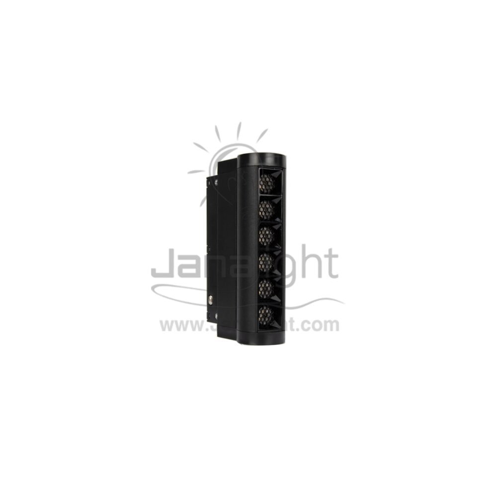 كشاف مجناتك اسود مستطيل متحرك بكرة 6 عدسة شادو 6 وات 13 سم V-DC48 وورم JN-215 جني لايت black magnetic track moving rectangular 6 Shadow lens 6 watt warm