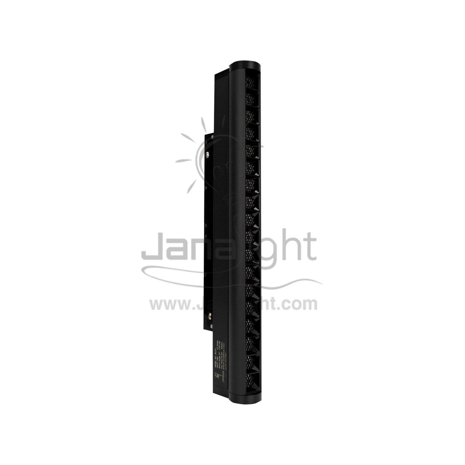كشاف مجناتك اسود مستطيل متحرك بكرة 18 عدسة شادو 18 وات 34.4 سم V-DC48 وورم JN-217 جني لايت black magnetic track moving rectangular 18 Shadow lens 18 watt warm