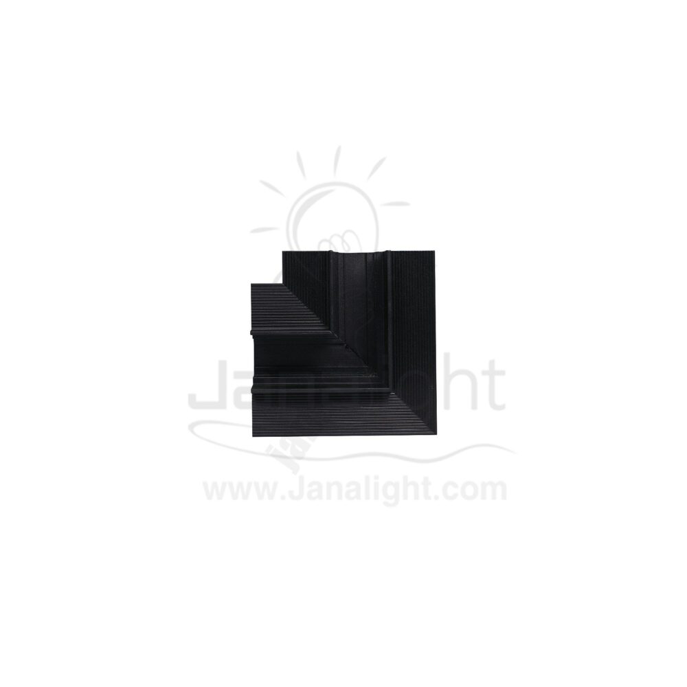 وصلة عود مجناتك لد زاوية افقي داخل بشفة مخفيةاسود GN 723 جنى لايت Magnetic track light GN-723