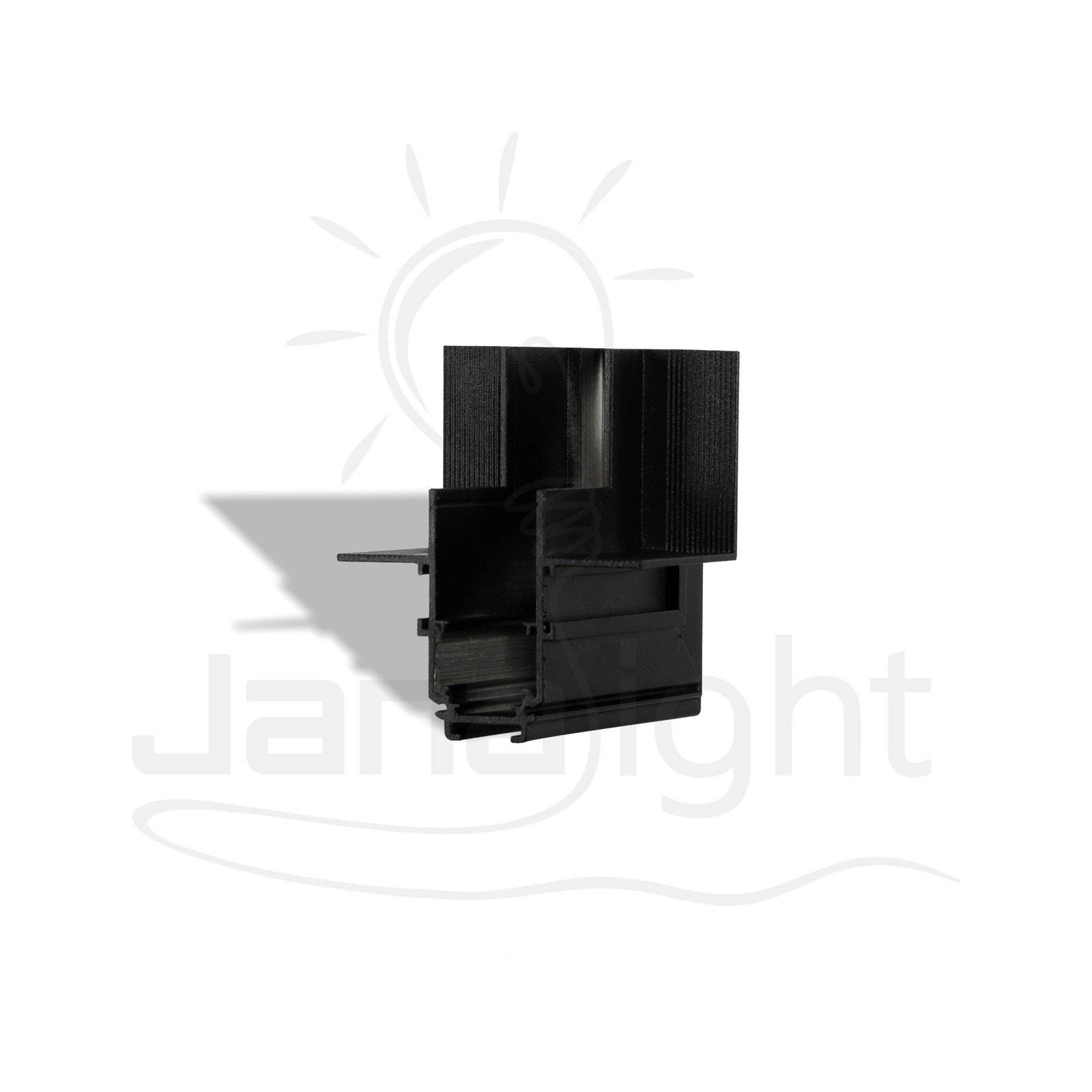 وصلة عود مجناتك لد زاوية راسي داخل بشفة مخفية اسود GN820K جنى لايت Magnetic LED Track Connector Vertical Angle Internal with Hidden Flange Black GN820K Jana Light