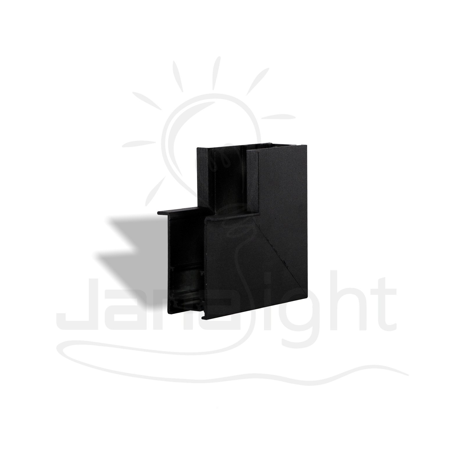 وصلة عود مجناتك لد زاوية راسي داخل اسود شفة صغيرة GN660K جنى لايت Magnetic LED Track Connector Vertical Angle Internal Black Small Flange GN660K Jana Light
