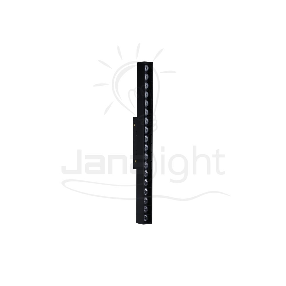 كشاف مجناتك اسود بروفايل مستطيل 18 عدسة 18 وات 33 سم ابيض جنى لايت Rectangular magnetic light black body color white 18W 33cm