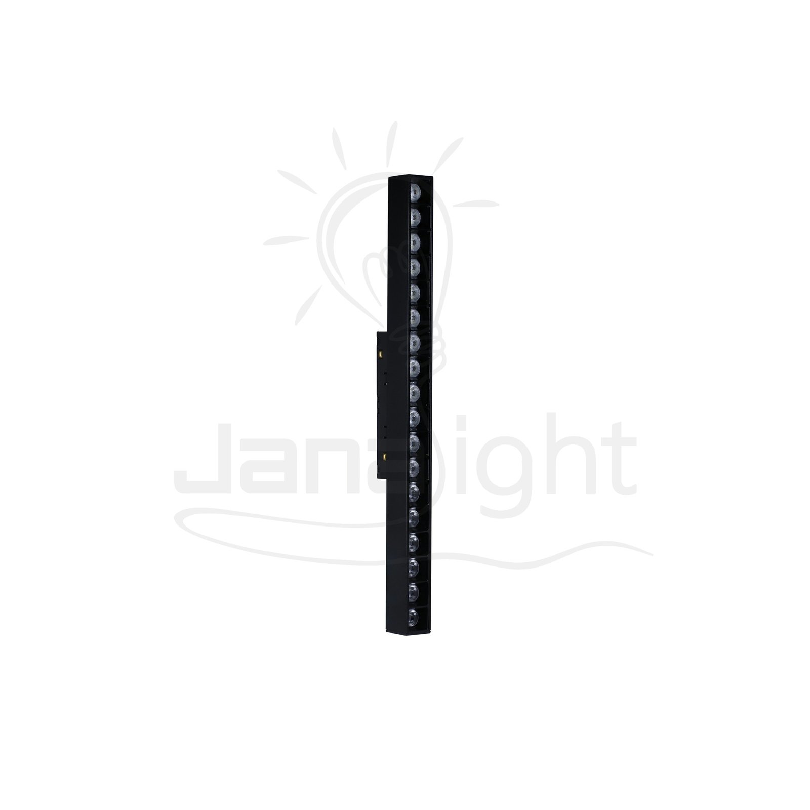 كشاف مجناتك اسود بروفايل مستطيل 18 عدسة 18 وات 33 سم ابيض جنى لايت Rectangular magnetic light black body color white 18W 33cm