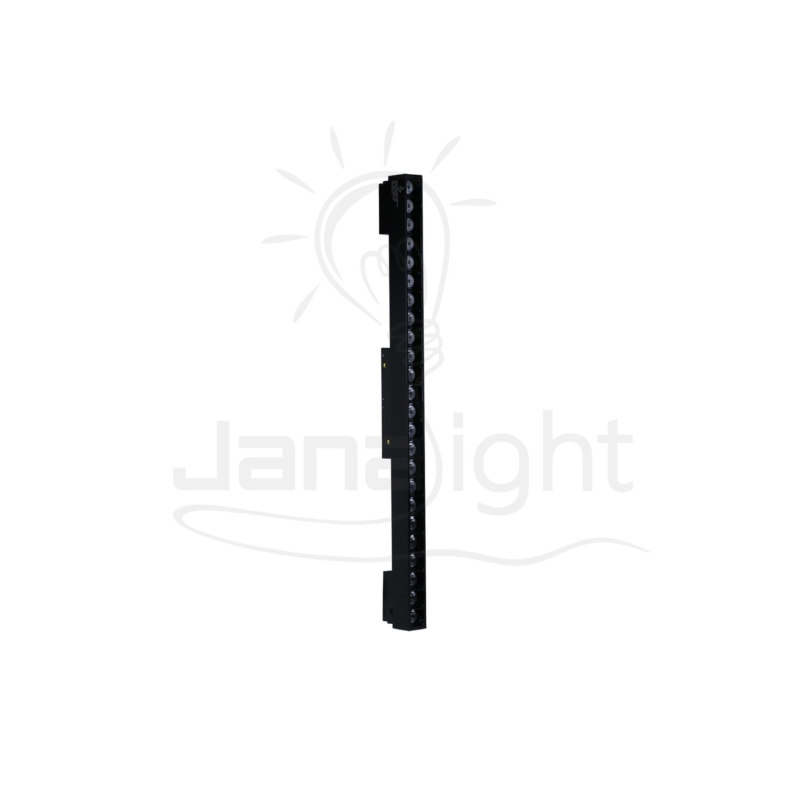 كشاف مجناتك اسود بروفايل مستطيل 24 عدسة 24 وات 43.5 سم كول جنى لايت Rectangular magnetic light black body color cool 24W 24 lens
