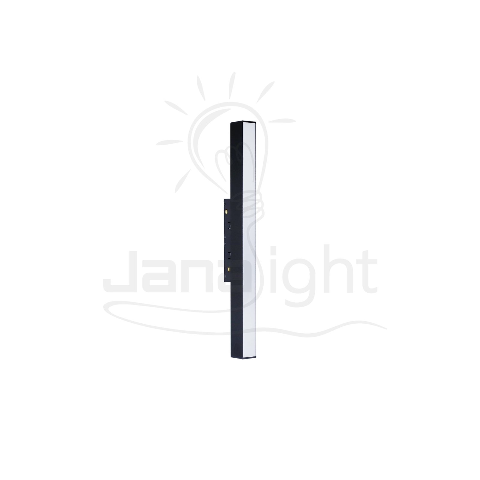 كشاف مجناتك اسود بروفايل مستطيل مسنفر 12 وات 30 سم وورم جنى لايت Rectangular magnetic light black body color warm frosted cover 12W
