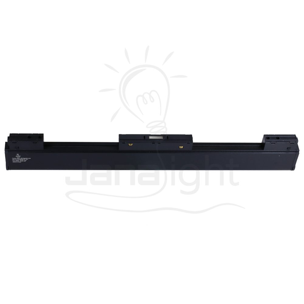 كشاف مجناتك اسود تراك مستطيل متحرك 24 عدسة 24 وات 44 سم وورم جنى لايت Rectangular tiltable magnetic light black body color warm light 24W 24 lens