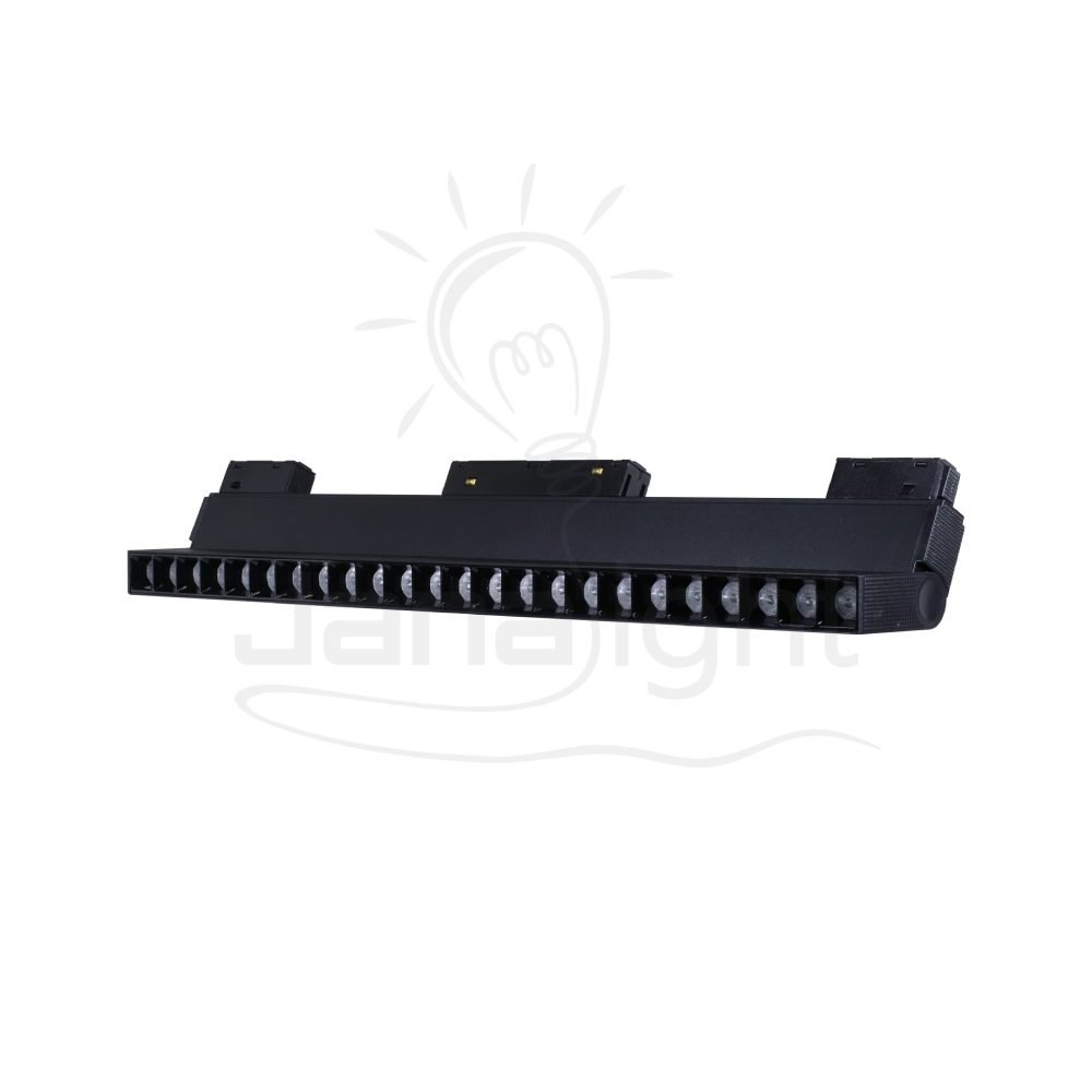 كشاف مجناتك اسود تراك مستطيل متحرك 24 عدسة شادو 24 وات 44 سم كول جنى لايت Rectangular tiltable magnetic light black body color cool 24W 44cm