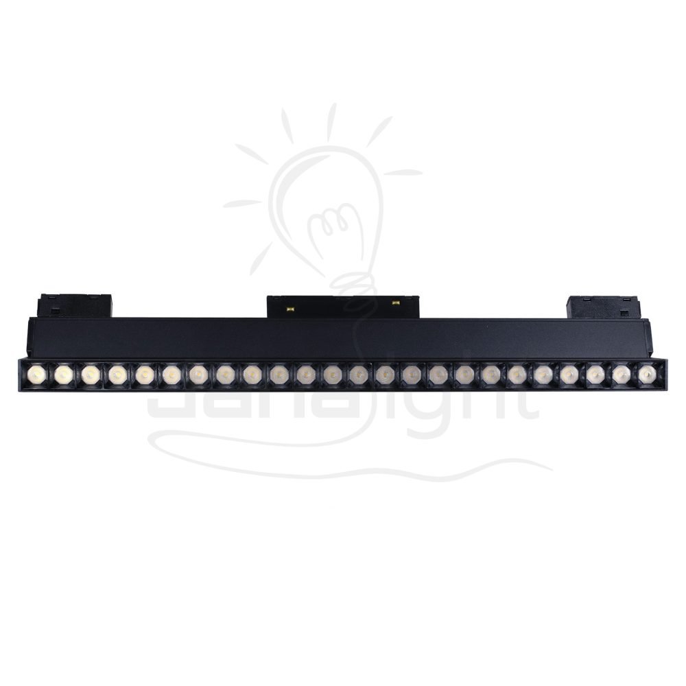 كشاف مجناتك اسود تراك مستطيل متحرك 24 عدسة شادو 24 وات 44 سم كول جنى لايت Rectangular tiltable magnetic light black body color cool 24W 44cm