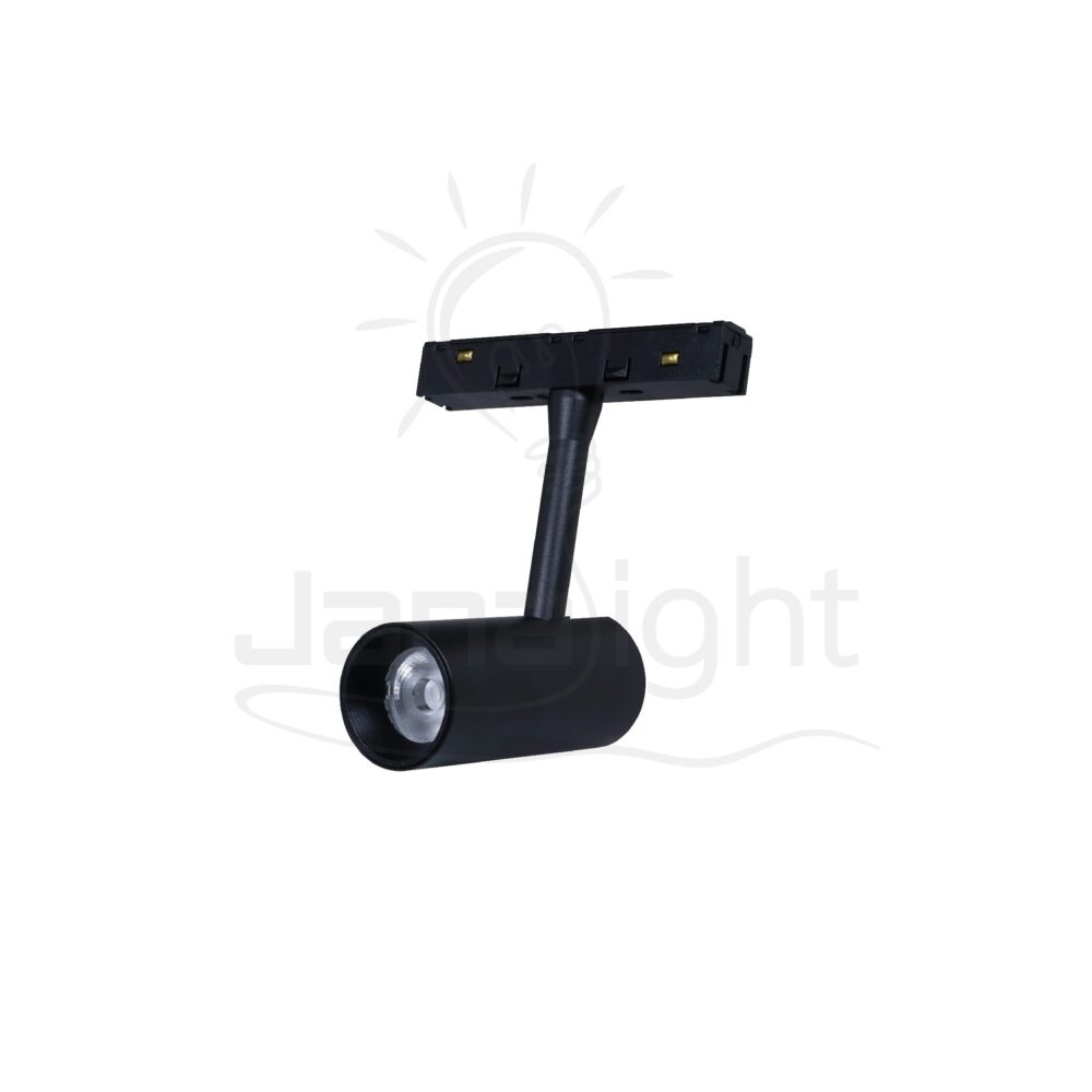 كشاف مجناتك اسود تراك اسطواني 7 وات 48VDC كول جنى لايت Cylinder track magnetic light black body color cool 7W