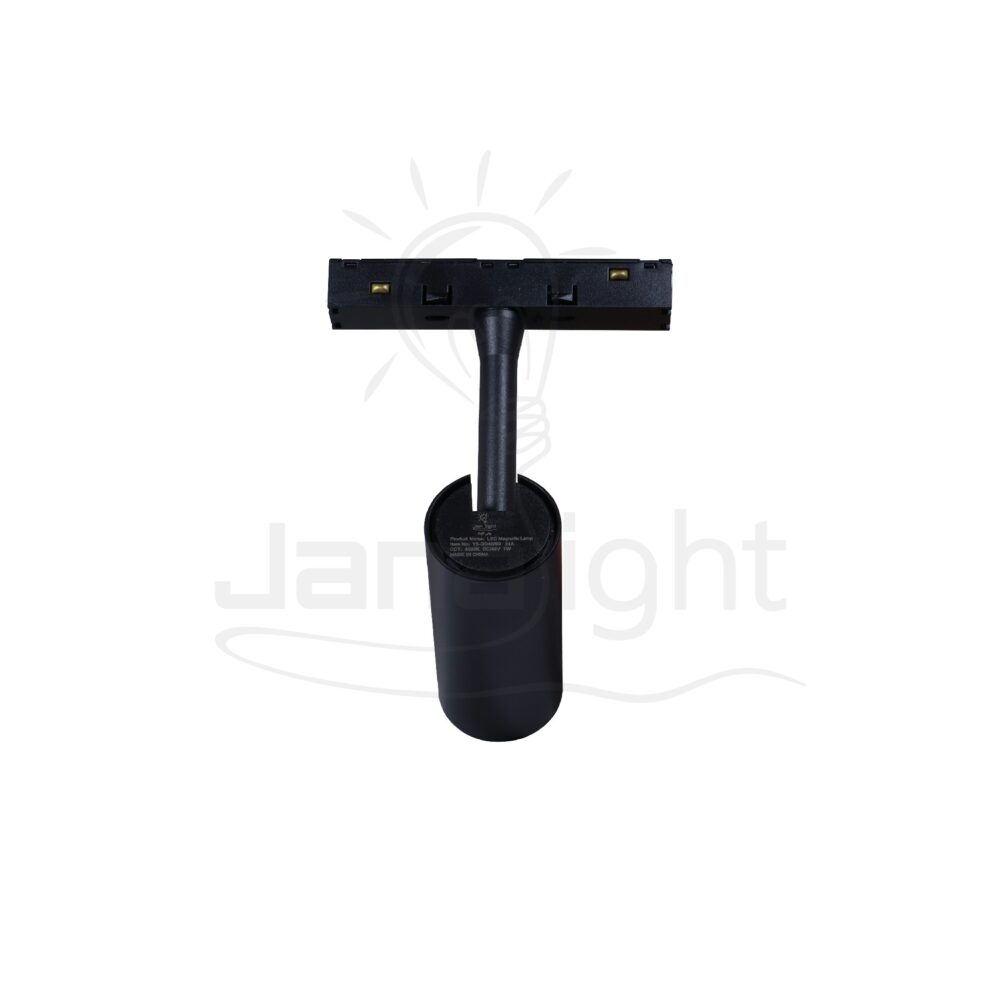 كشاف مجناتك اسود تراك اسطواني 7 وات 48VDC كول جنى لايت Cylinder track magnetic light black body color cool 7W