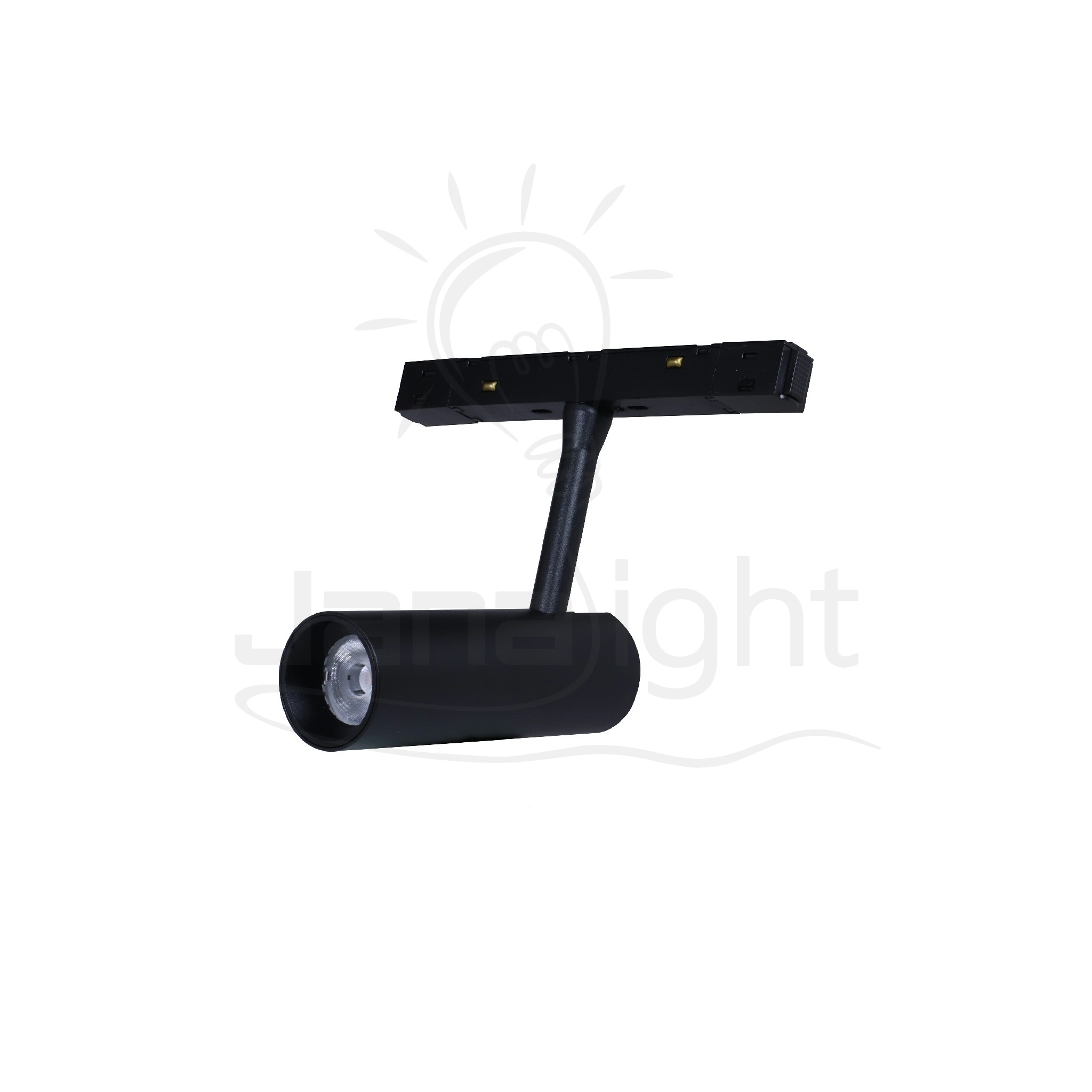 كشاف مجناتك اسود تراك اسطواني 12 وات 48VDC وورم جنى لايت Cylinder track magnetic light black body color warm 12W