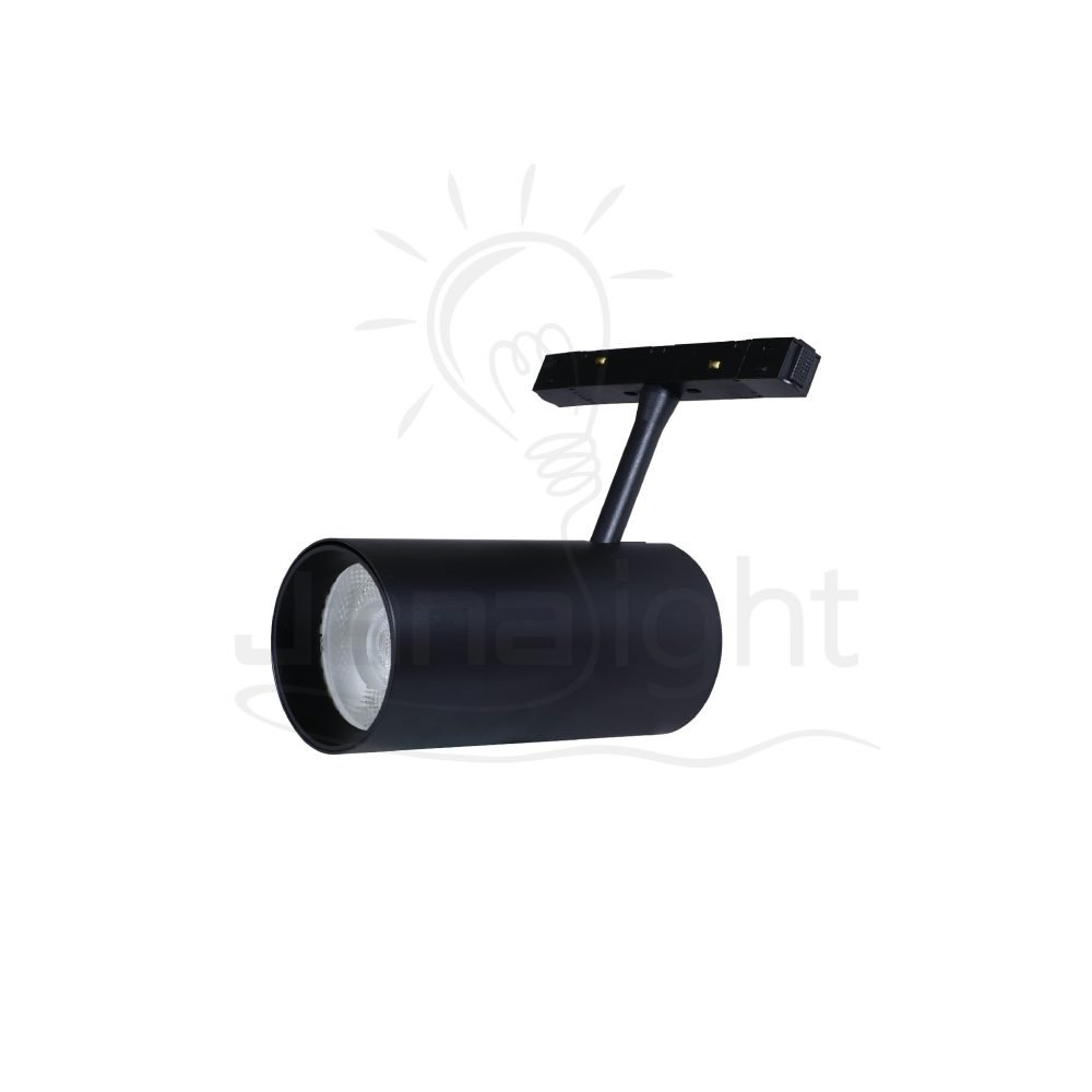 كشاف مجناتك اسود تراك اسطواني 30 وات 48VDC ابيض جنى لايت Cylinder track magnetic light black body color white 30W