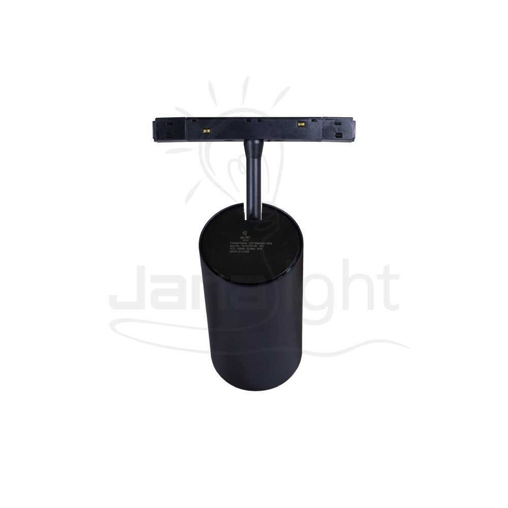كشاف مجناتك اسود تراك اسطواني 30 وات 48VDC ابيض جنى لايت Cylinder track magnetic light black body color white 30W