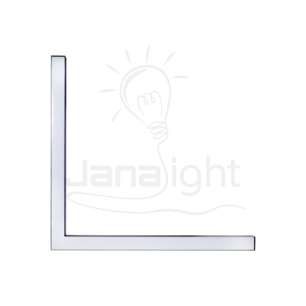 كشاف مجناتك اسود بروفايل مستطيل مسنفر L زاوية 32*30 سم 25 وات وورم جنى لايت Rectangular magnetic light black body color warm light 25W L shape