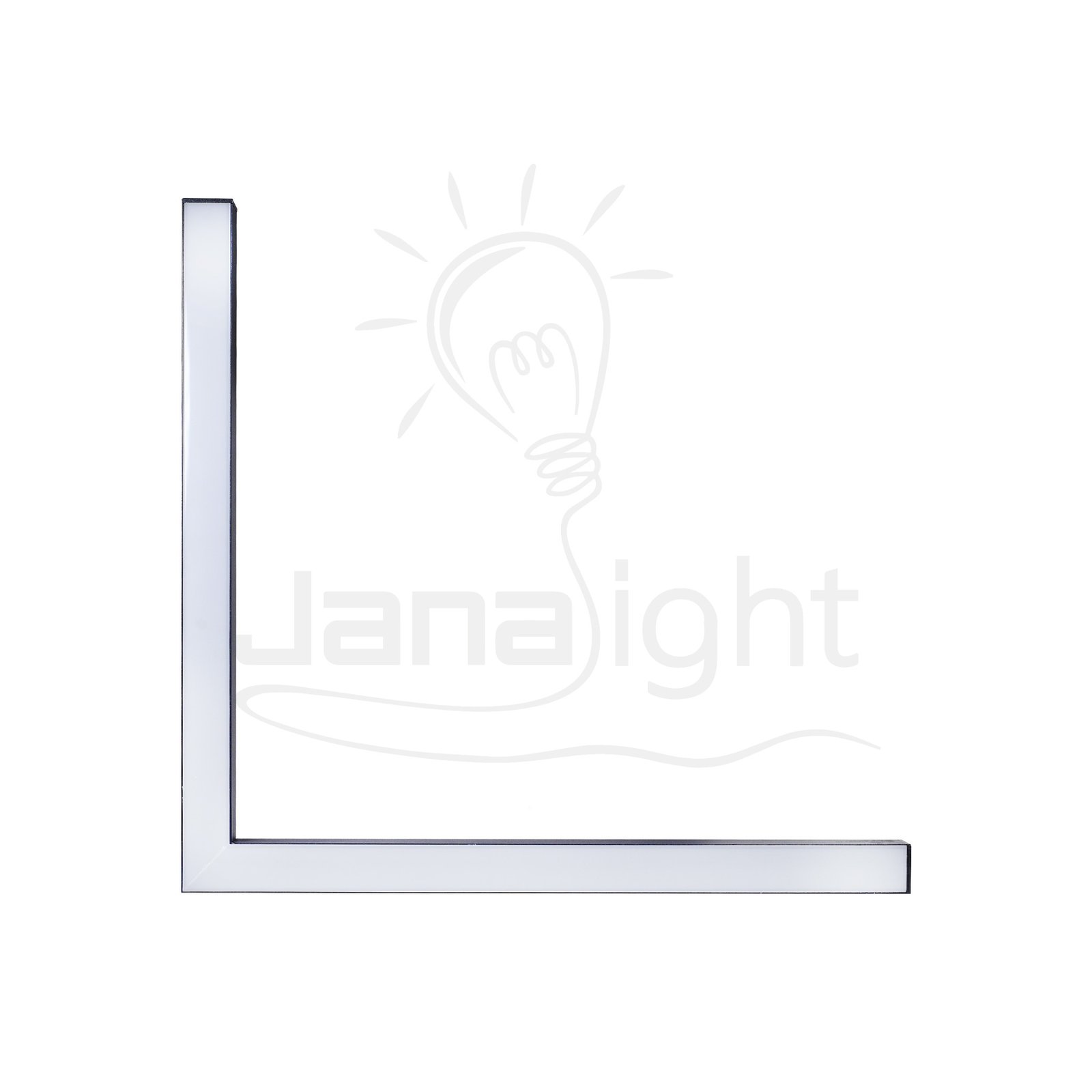 كشاف مجناتك اسود بروفايل مستطيل مسنفر L زاوية 32*30 سم 25 وات وورم جنى لايت Rectangular Magnetic Light Black Body Color Warm Light 25W L Shape