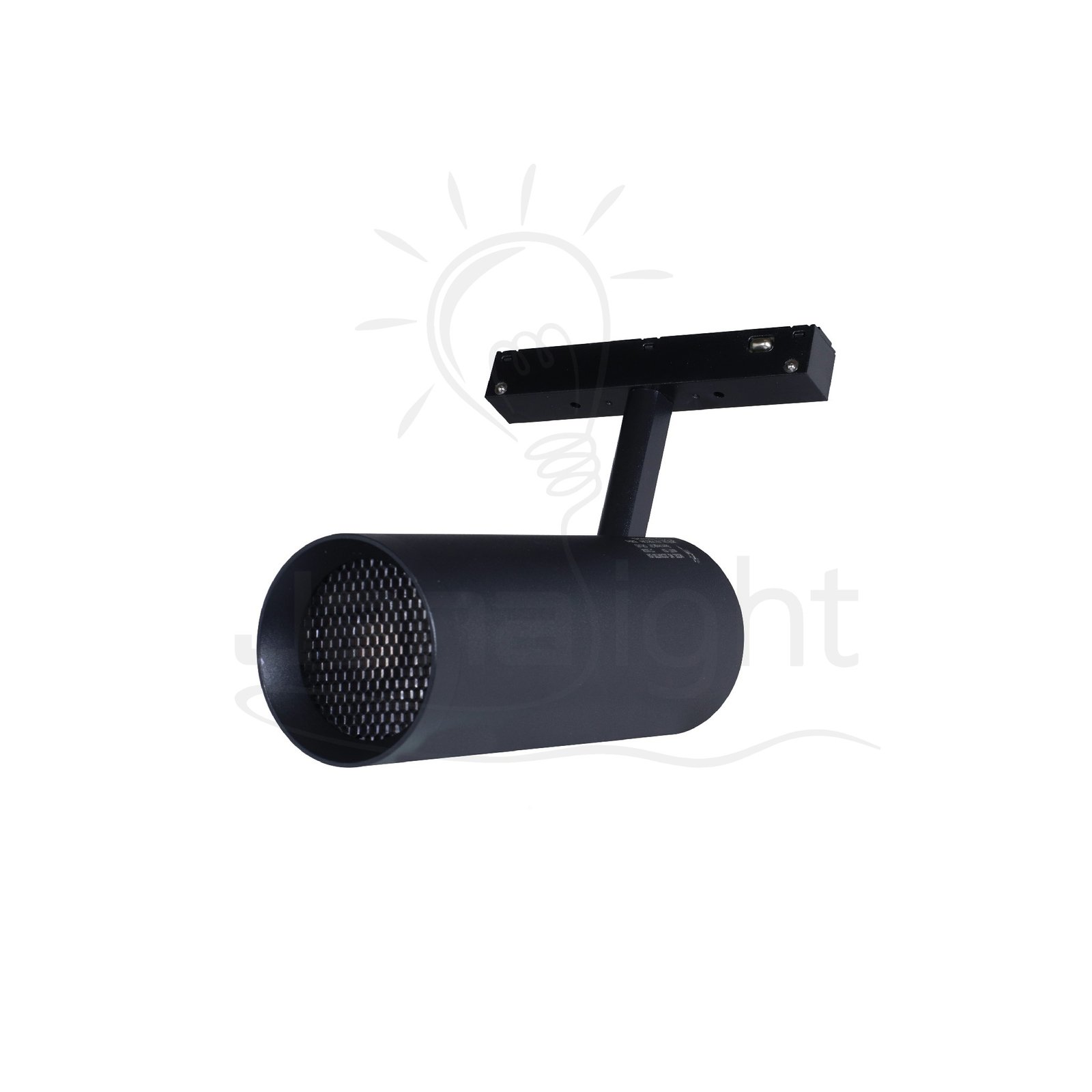 كشاف مجناتك اسود تراك اسطواني شادو 15 وات 48VDC وورم جنى لايت Cylinder track magnetic light black body color warm 15W