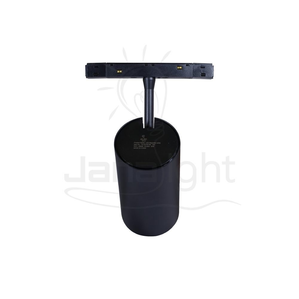 كشاف مجناتك اسود تراك اسطواني شادو 15 وات 48VDC وورم جنى لايت Cylinder track magnetic light black body color warm 15W