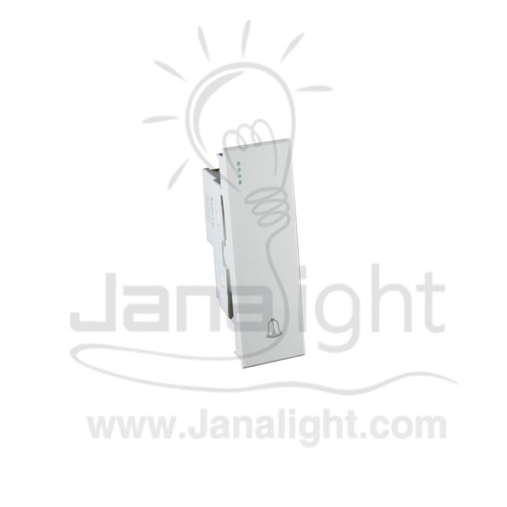 زر جرس مفرد برسمة 16Aابيض 22مم نوفو nuovo bell switch with led white