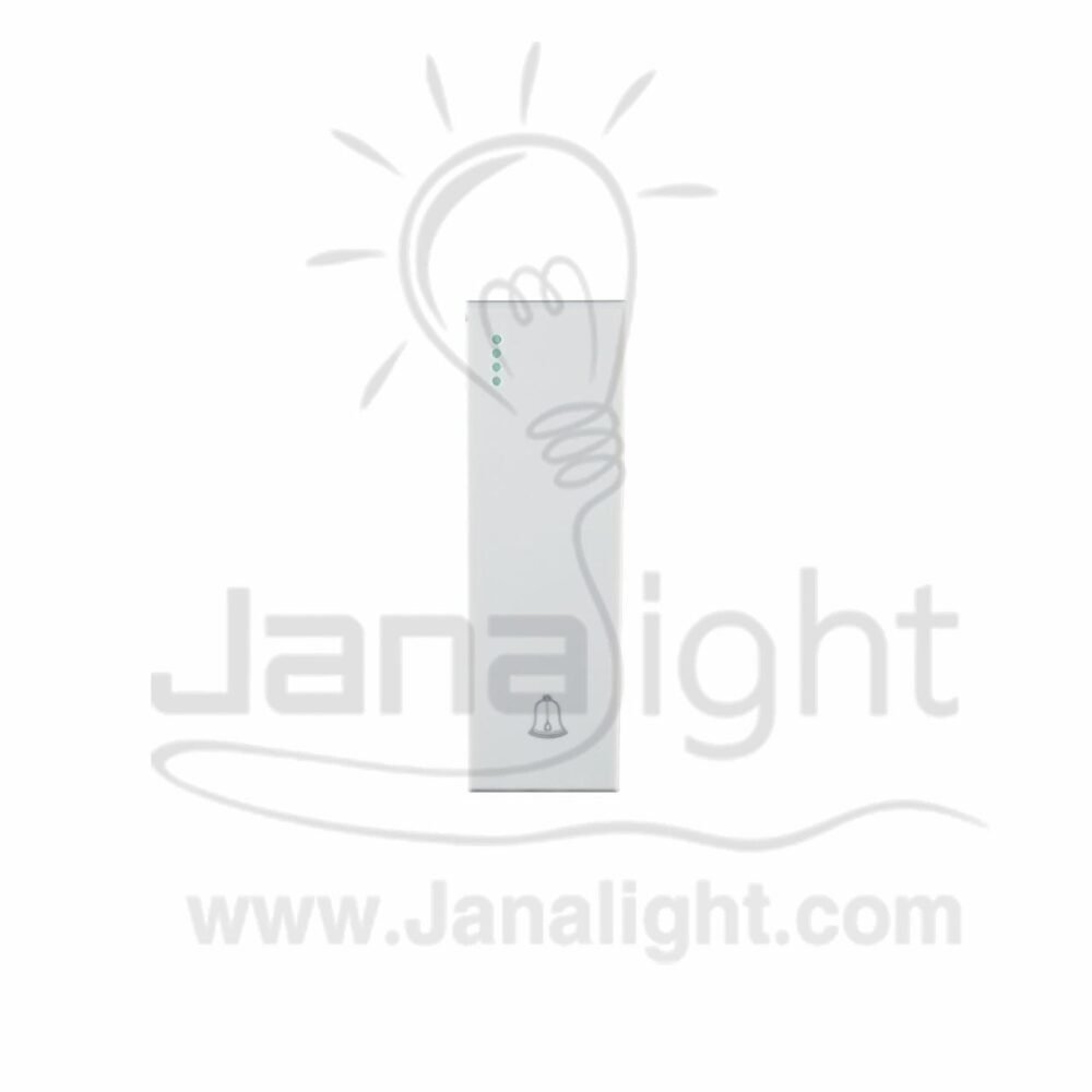 زر جرس مفرد برسمة 16Aابيض 22مم نوفو nuovo bell switch with led white