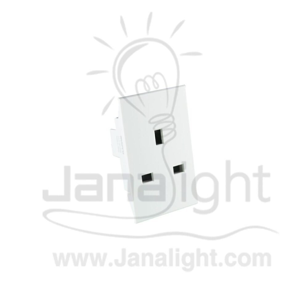 بريزة انكليزي 13 A ابيض 44مم نوفو nuovo white mk socket