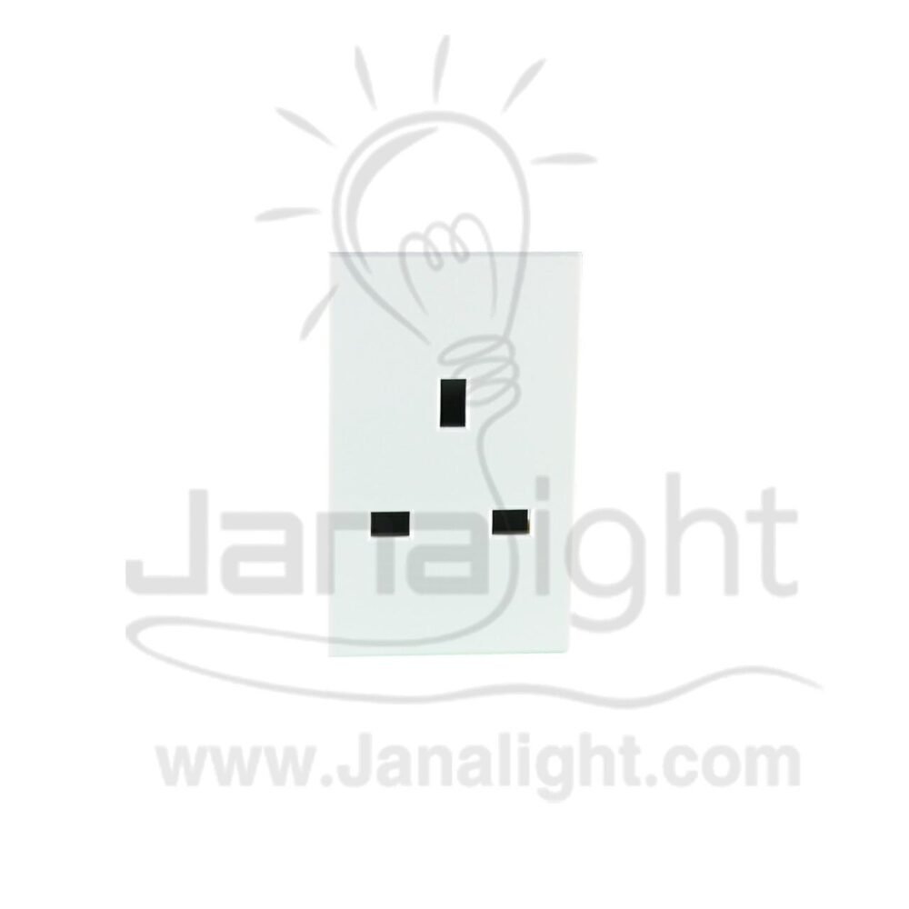 بريزة انكليزي 13 A ابيض 44مم نوفو nuovo white mk socket