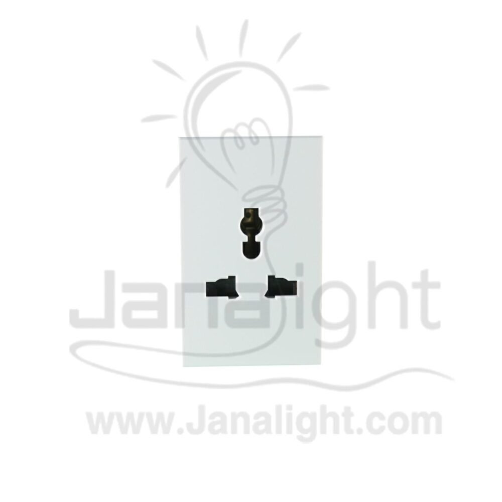 بريزة انكليزي متعددة 16A ابيض 44مم نوفو nuovo white multiple mk socket
