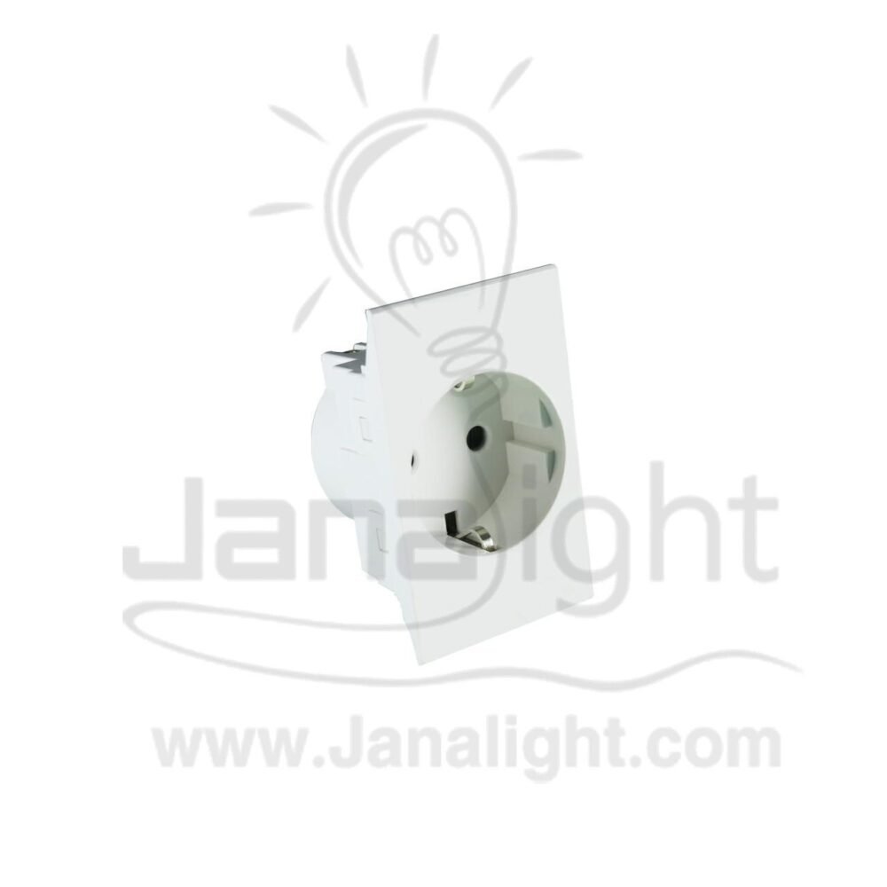 بريزة مجوفة 16A ابيض 44مم نوفو white Grounded socket nuovo