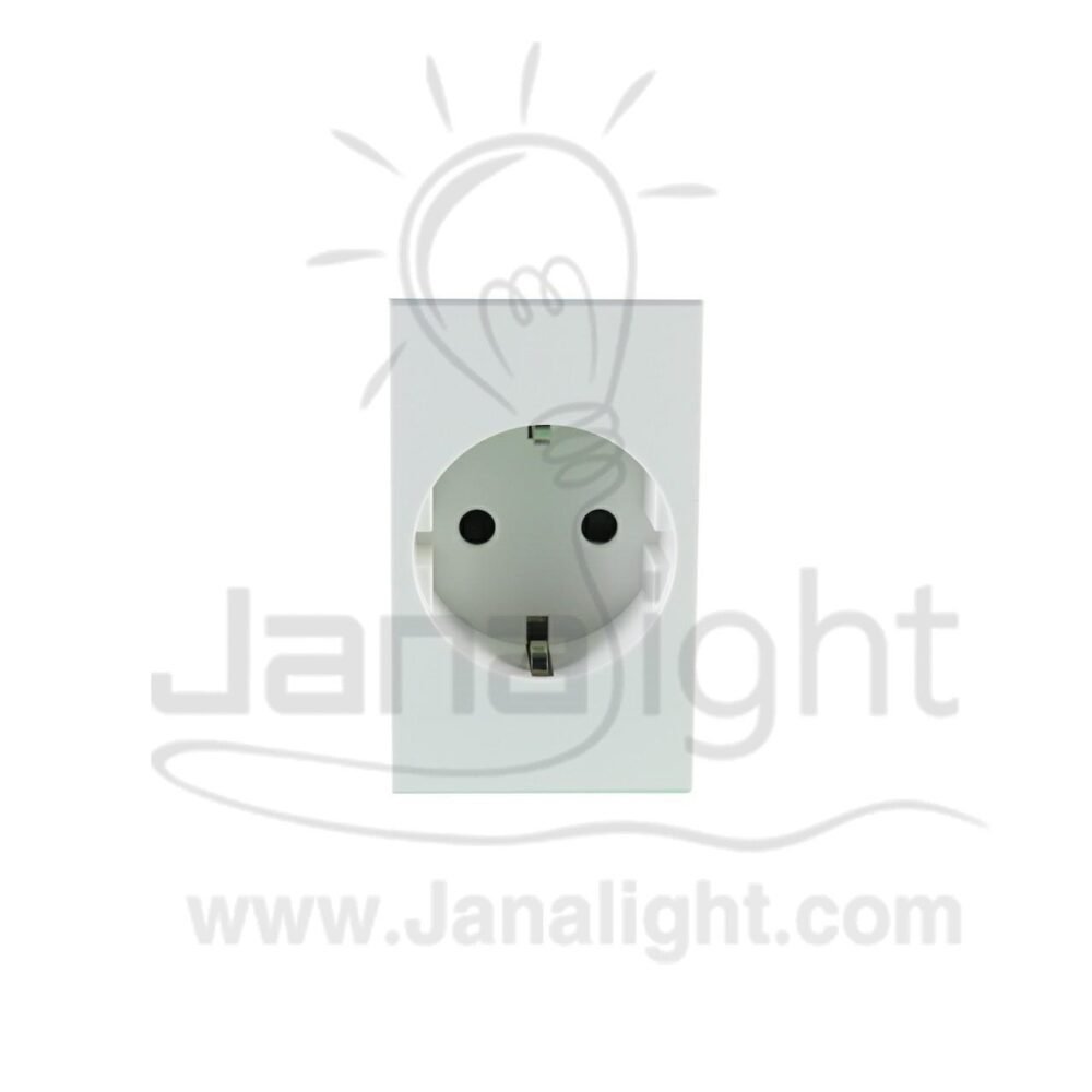 بريزة مجوفة 16A ابيض 44مم نوفو white Grounded socket nuovo